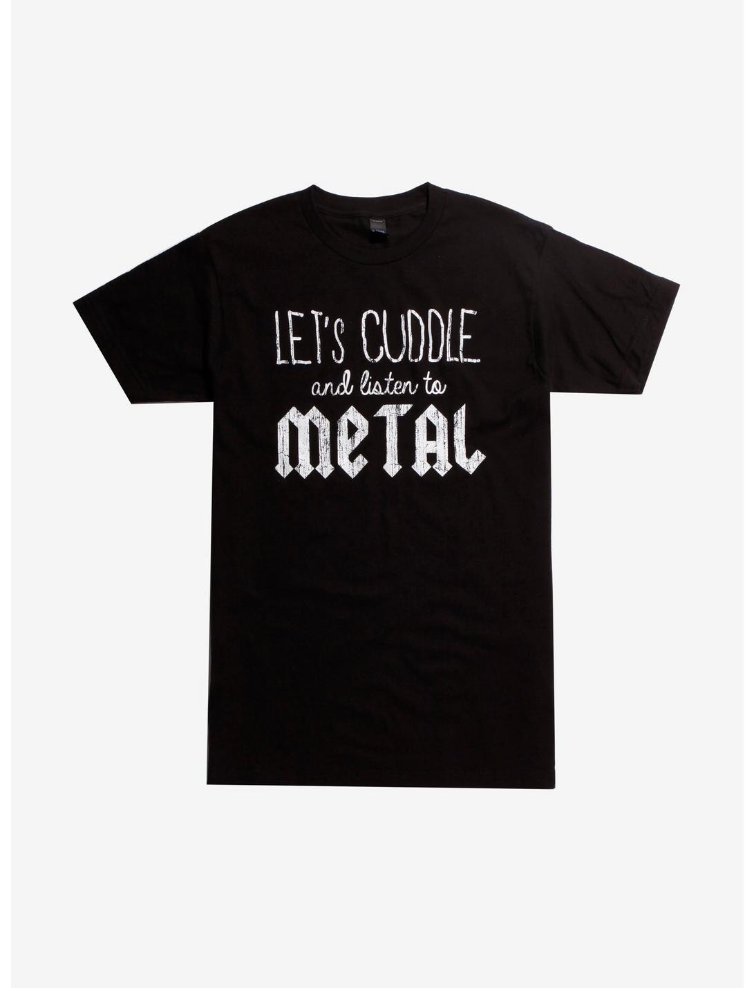 Cuddle & Listen To Metal T-Shirt, BLACK, hi-res