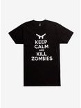 Keep Calm And Kill Zombies T-Shirt, BLACK, hi-res
