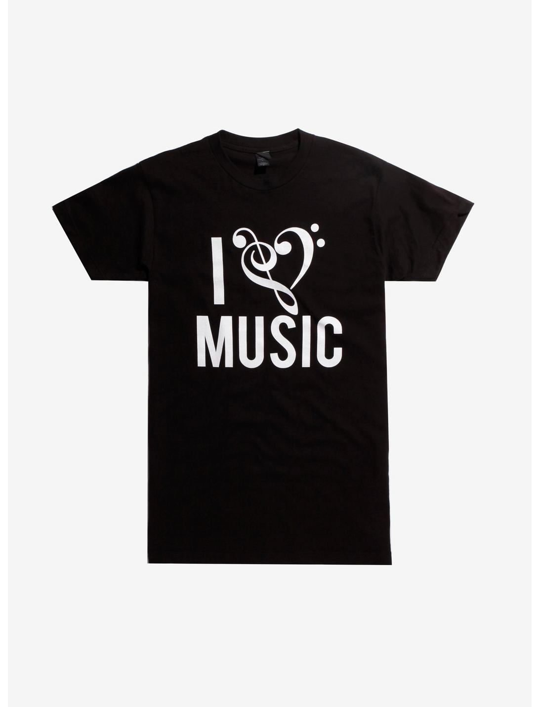 I Clef Heart Music T-Shirt, BLACK, hi-res