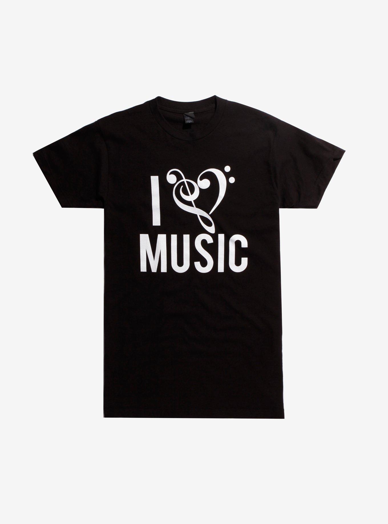 I Clef Heart Music T-Shirt, BLACK, hi-res
