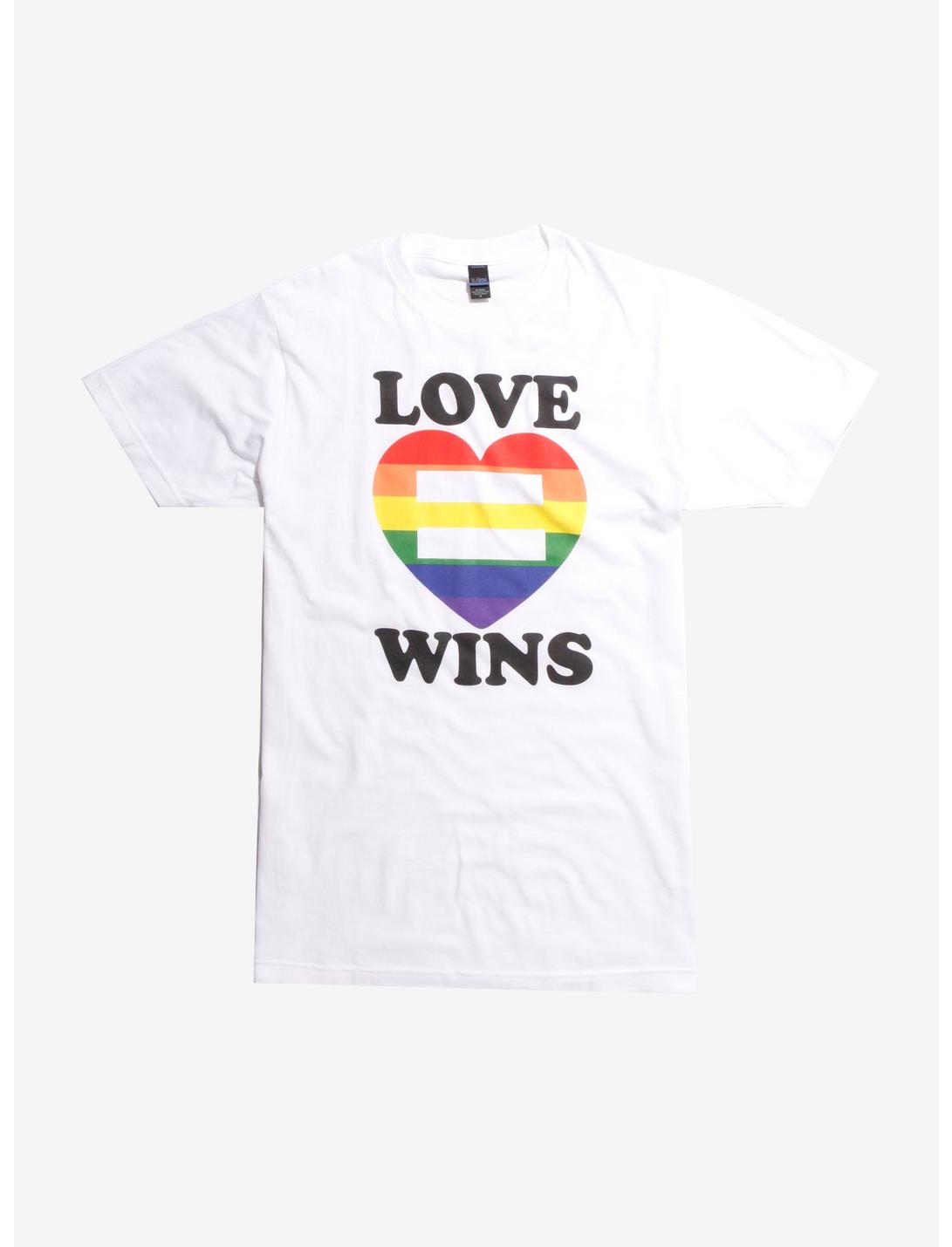 Love Wins Equality Pride T-Shirt, WHITE, hi-res
