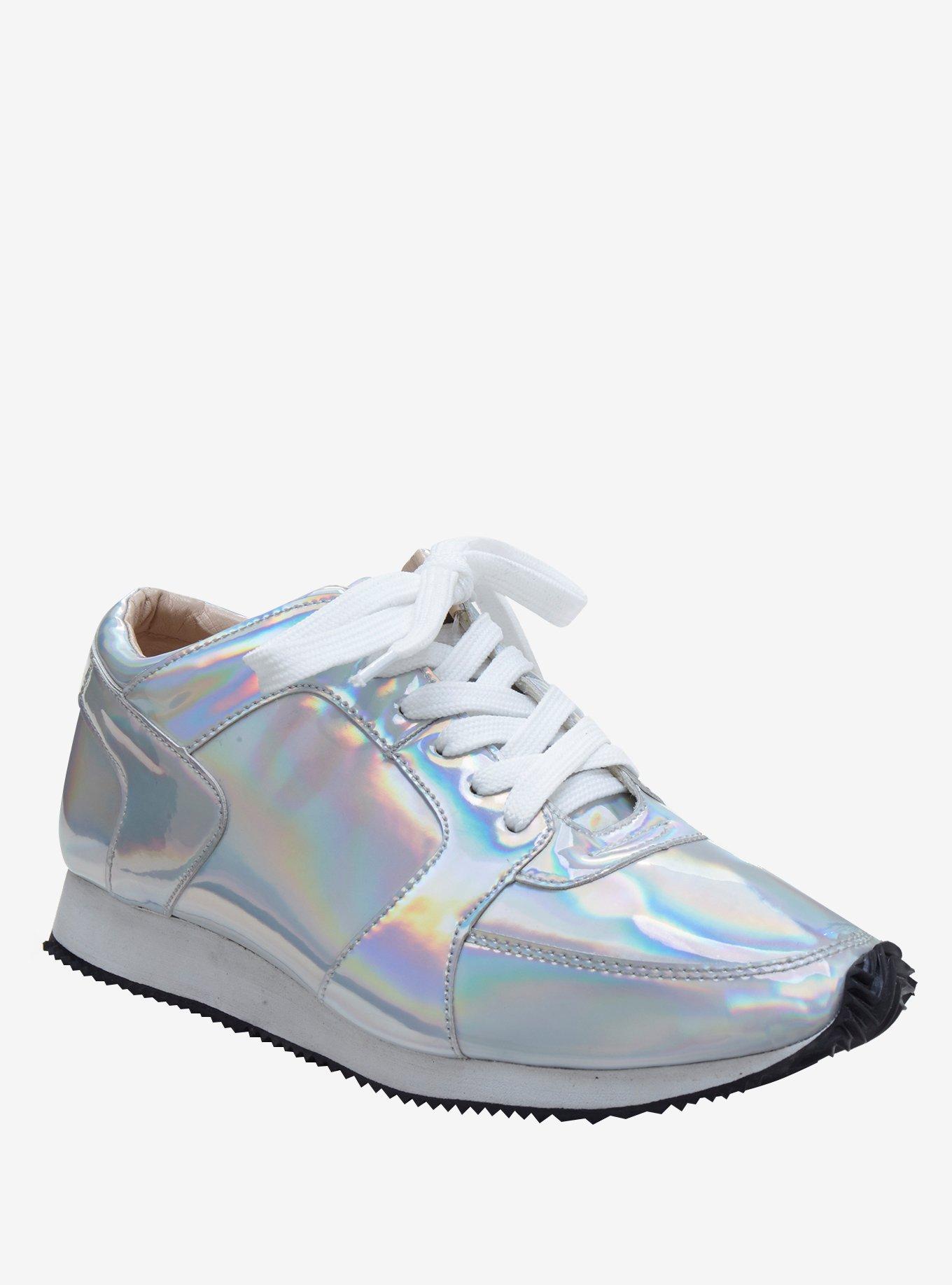 Silver Holographic Sneakers, MULTI, hi-res