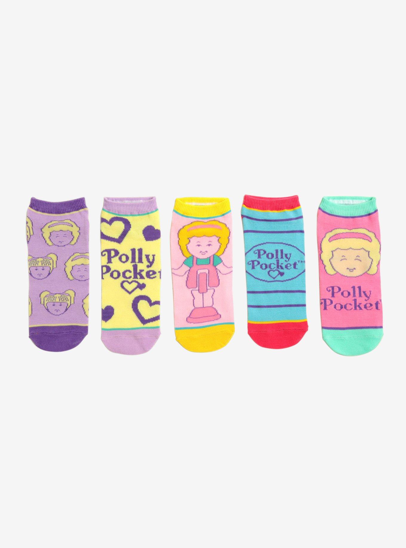 Polly Pocket No-Show Socks 5 Pair, , hi-res