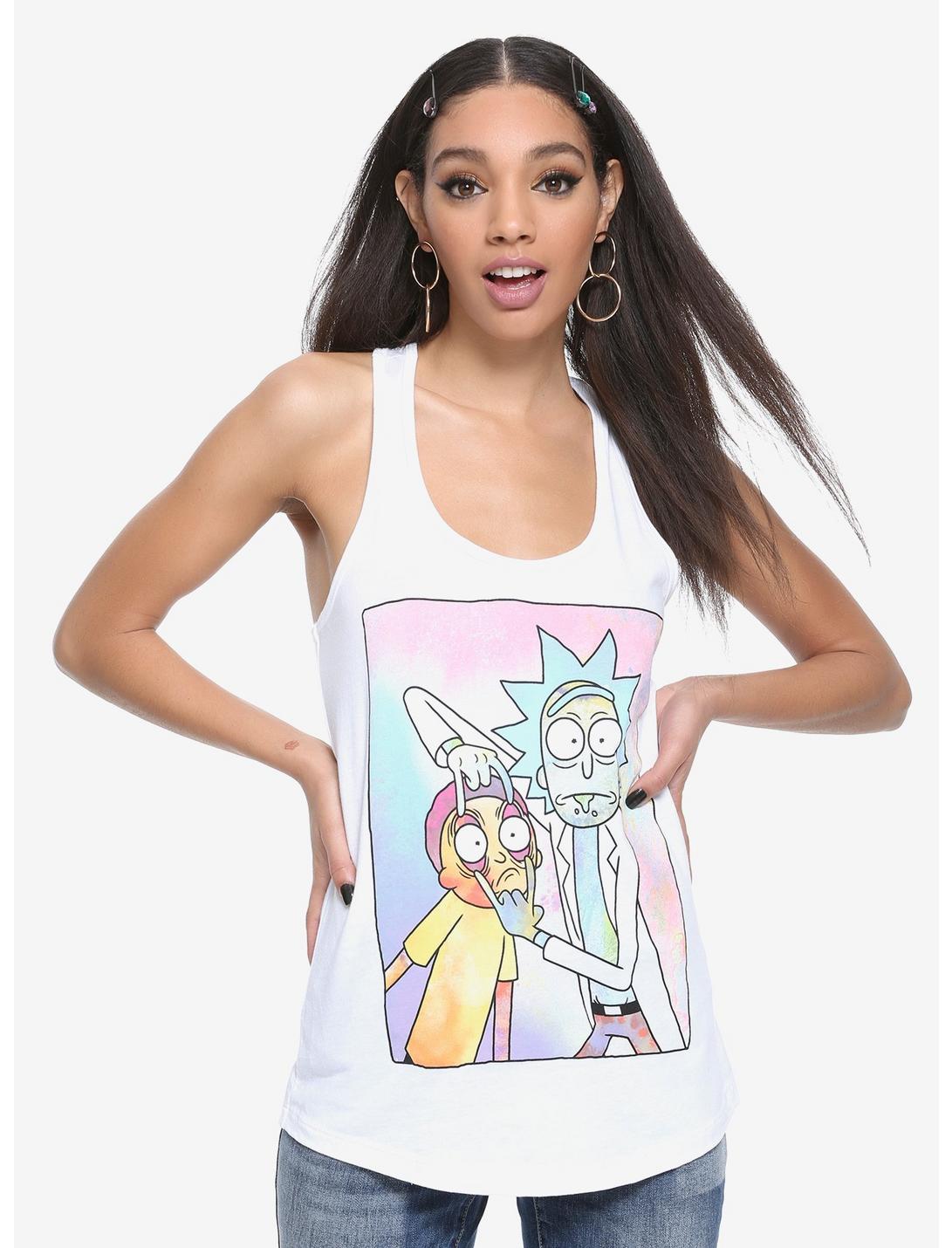 Rick And Morty Eyes Open Girls Tank Top, MULTICOLOR, hi-res