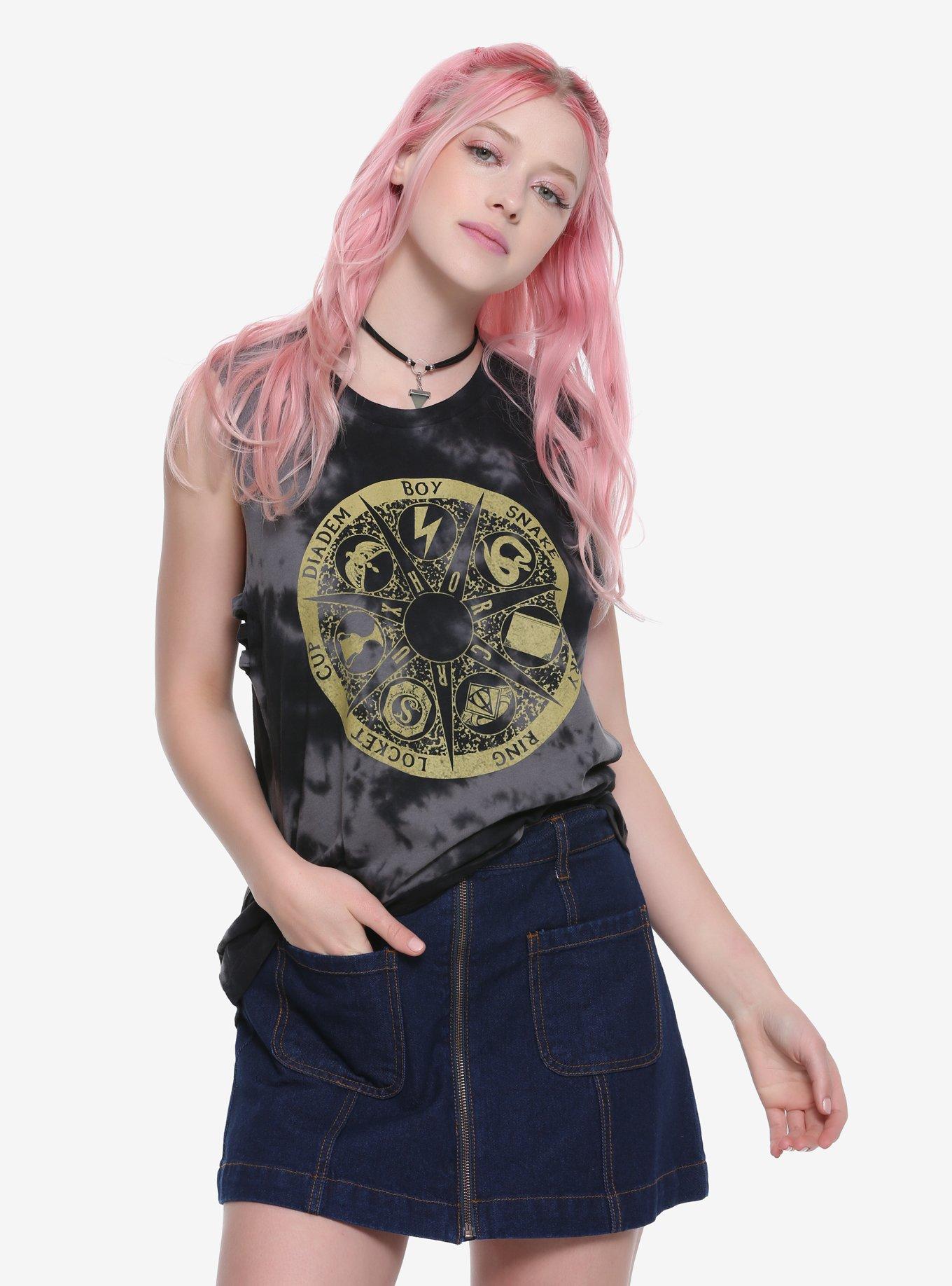 Harry Potter Horcrux Symbol Girls Muscle Top, BLACK, hi-res