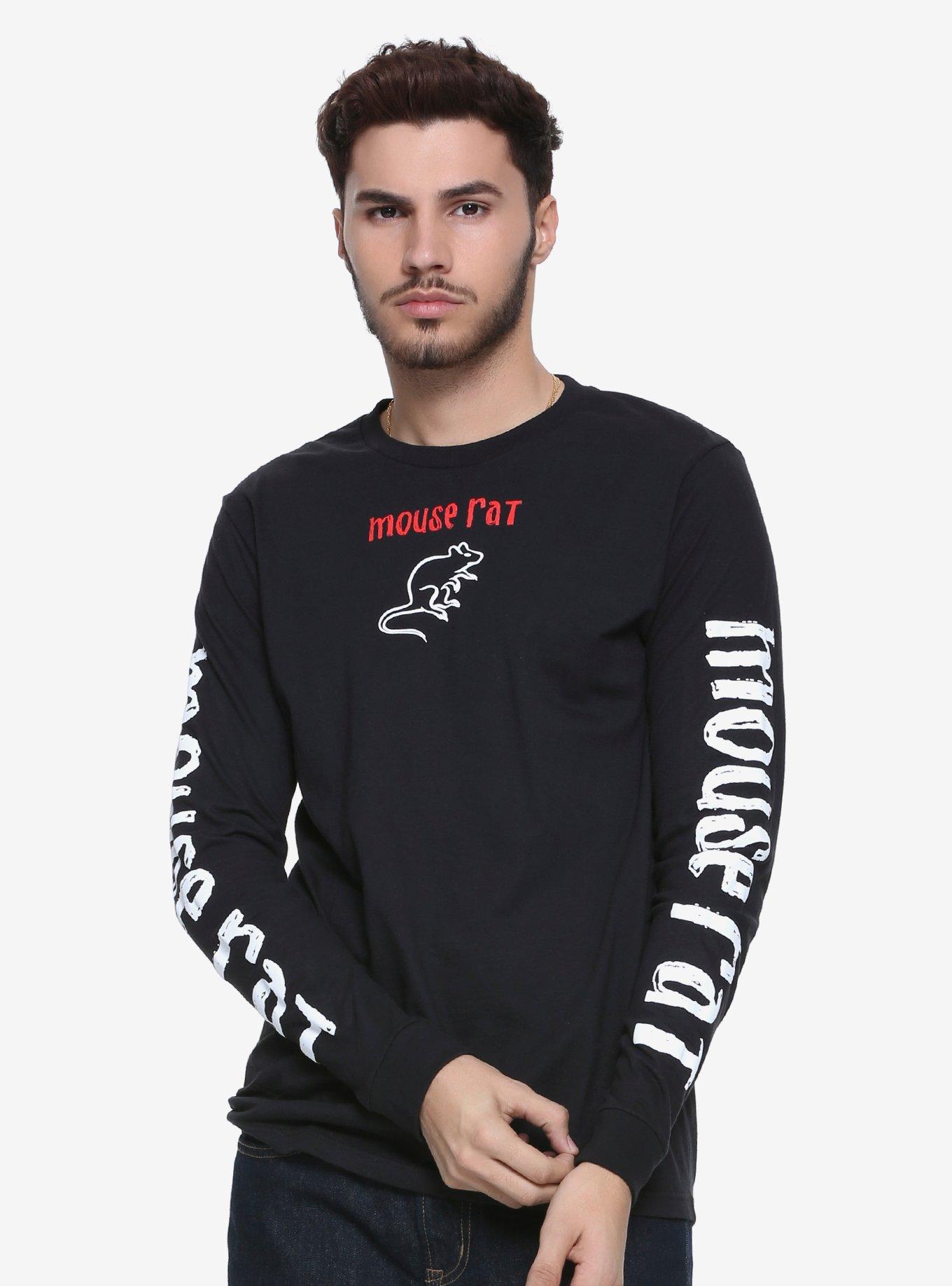 Parks And Recreation Mouse Rat Long Sleeve T-Shirt - BoxLunch Exclusive, BLACK, hi-res
