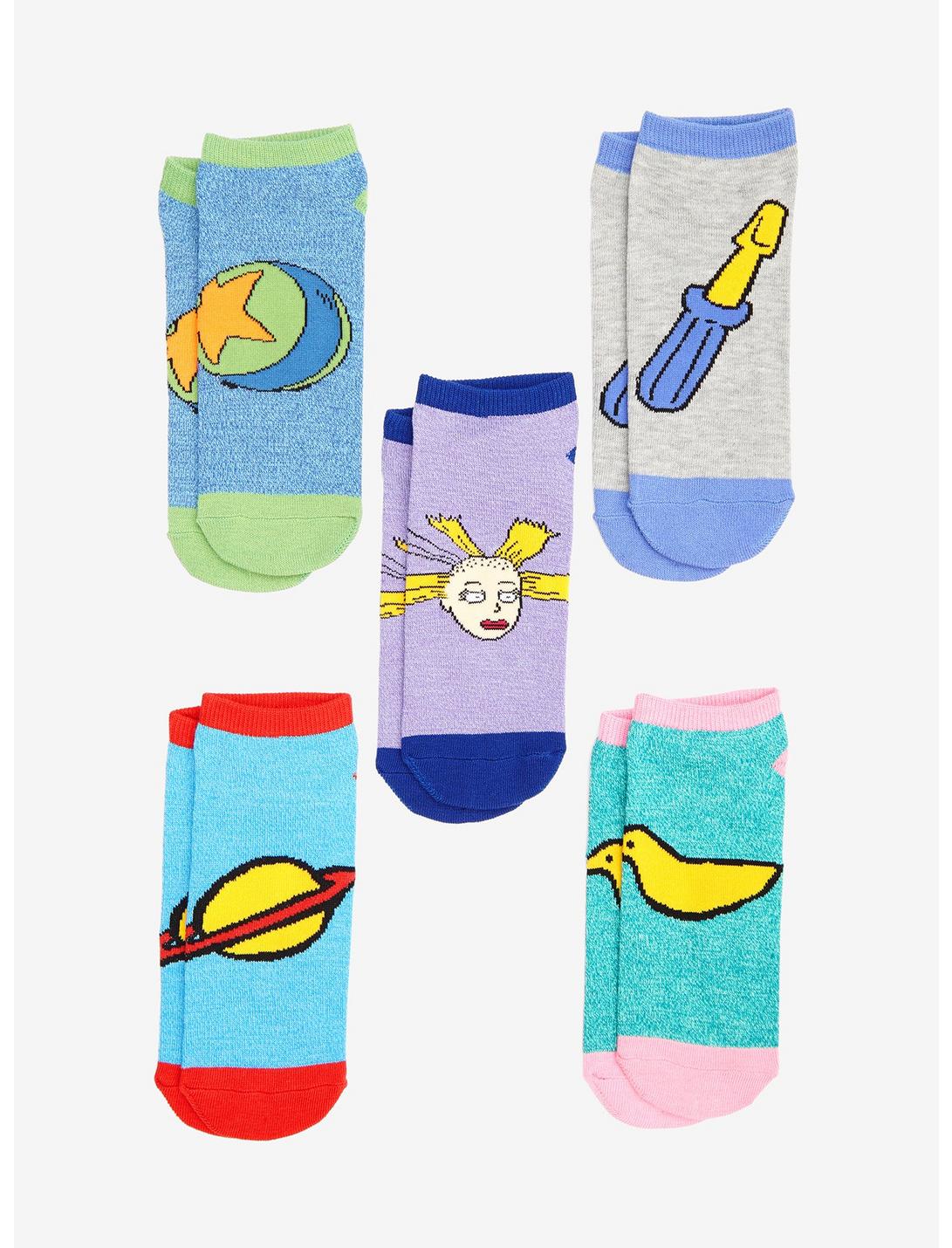 Rugrats No-Show Socks 5 Pair, , hi-res