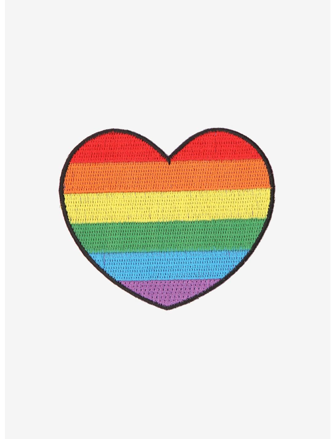 Pride Rainbow Heart Patch, , hi-res