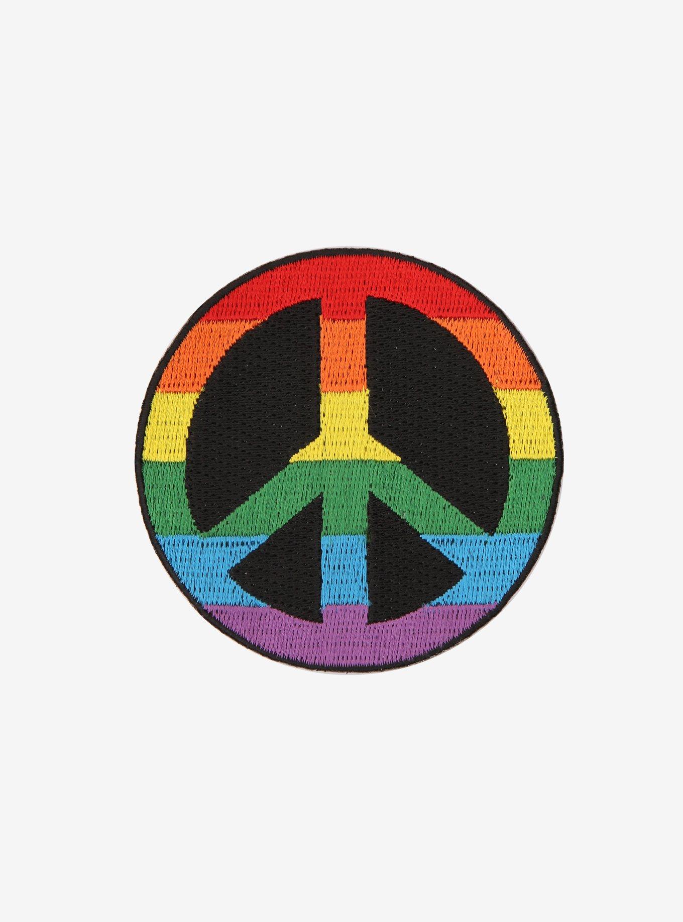 Pride Rainbow Peace Symbol Patch, , hi-res