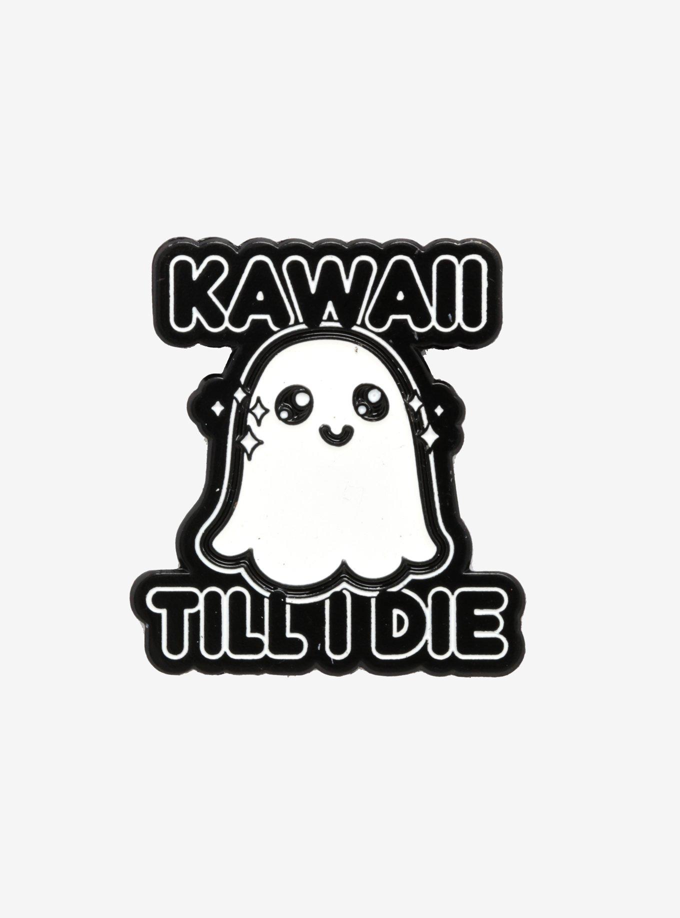 Kawaii Till I Die Enamel Pin, , hi-res