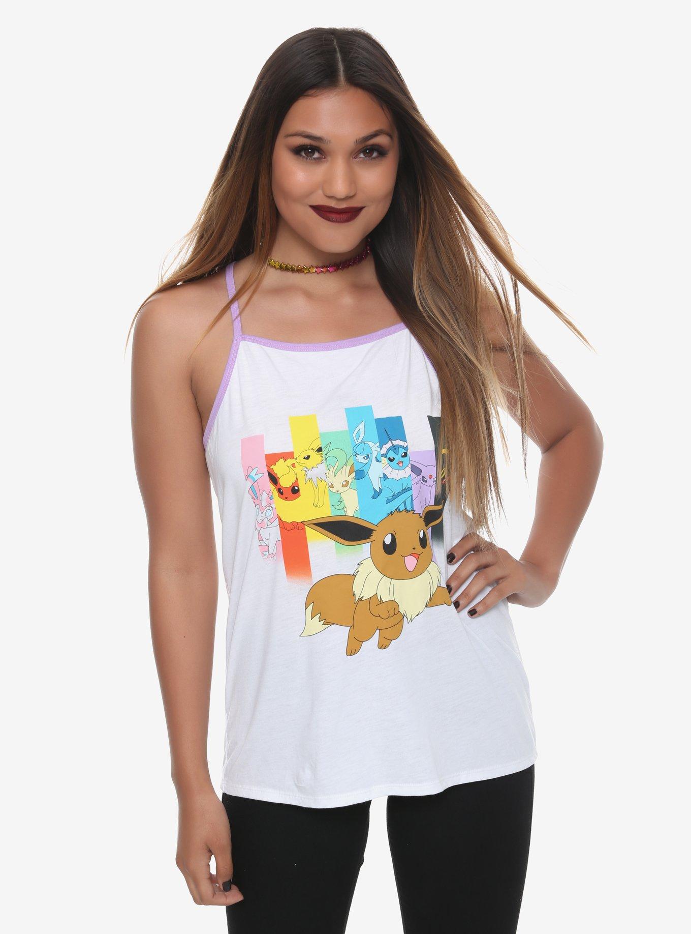 Pokemon Eevee Girls Ringer Tank Top, MULTICOLOR, hi-res