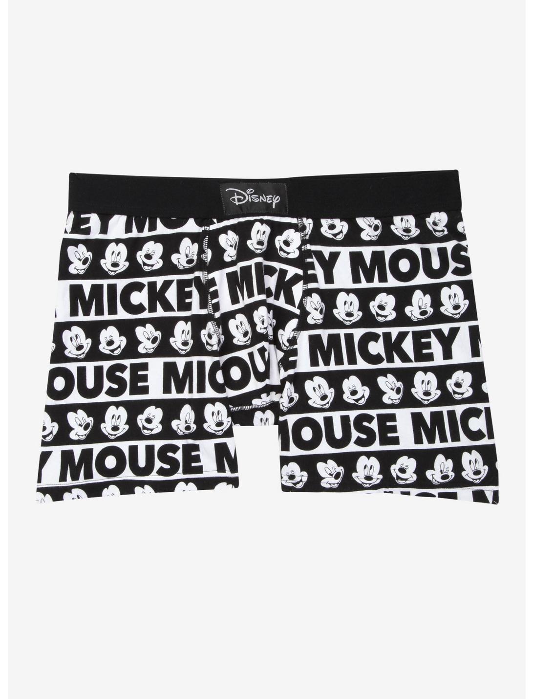 Disney Mickey Mouse Black & White Boxer Briefs, BLACK-WHITE, hi-res