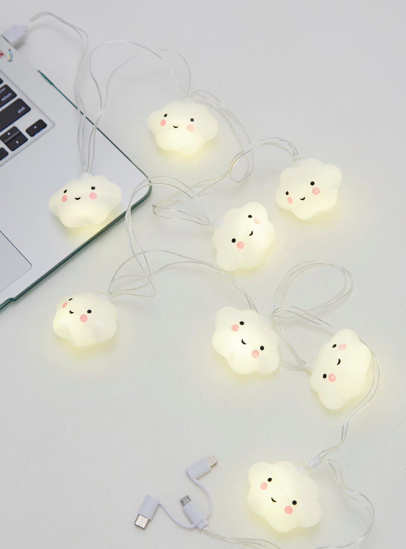Kawaii Clouds Universal Charging Cable String Lights, , hi-res