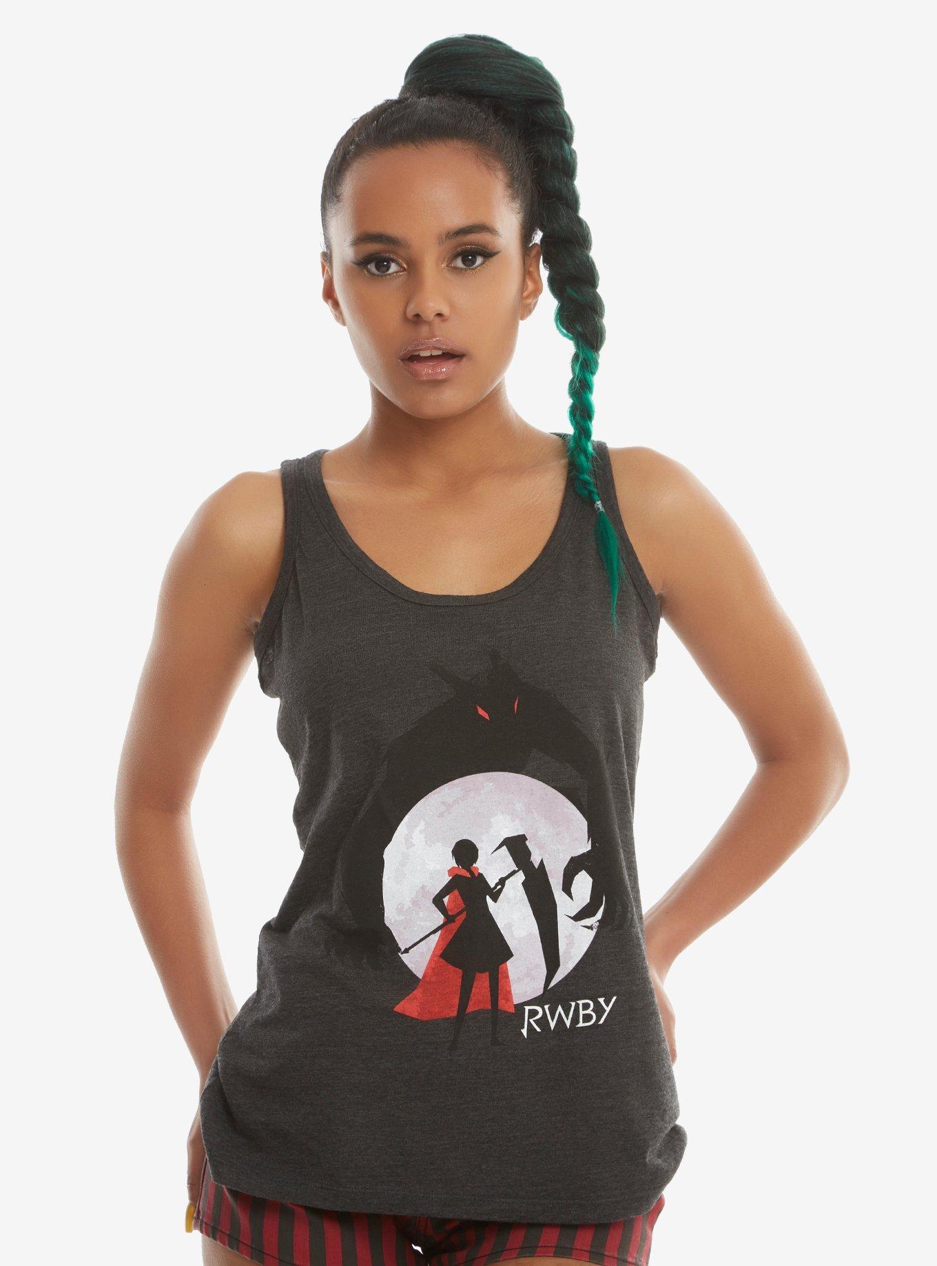 RWBY Ruby Crescent Rose Girls Tank Top, HEATHER GREY, hi-res