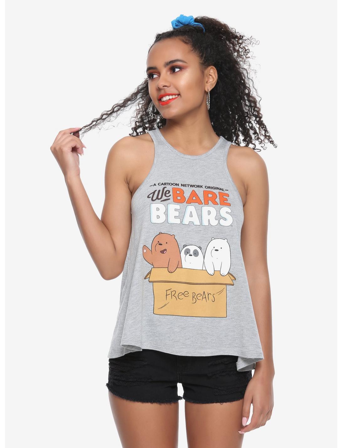 We Bare Bears Free Bears Girls Tank Top, HEATHER GREY, hi-res