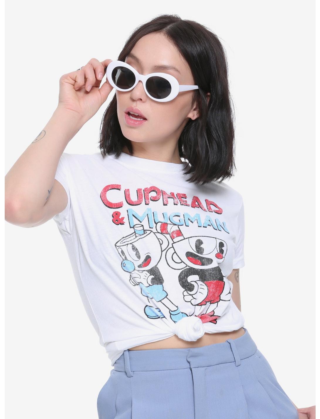 Cuphead Brothers Cuphead & Mugman Girls T-Shirt, MULTI, hi-res