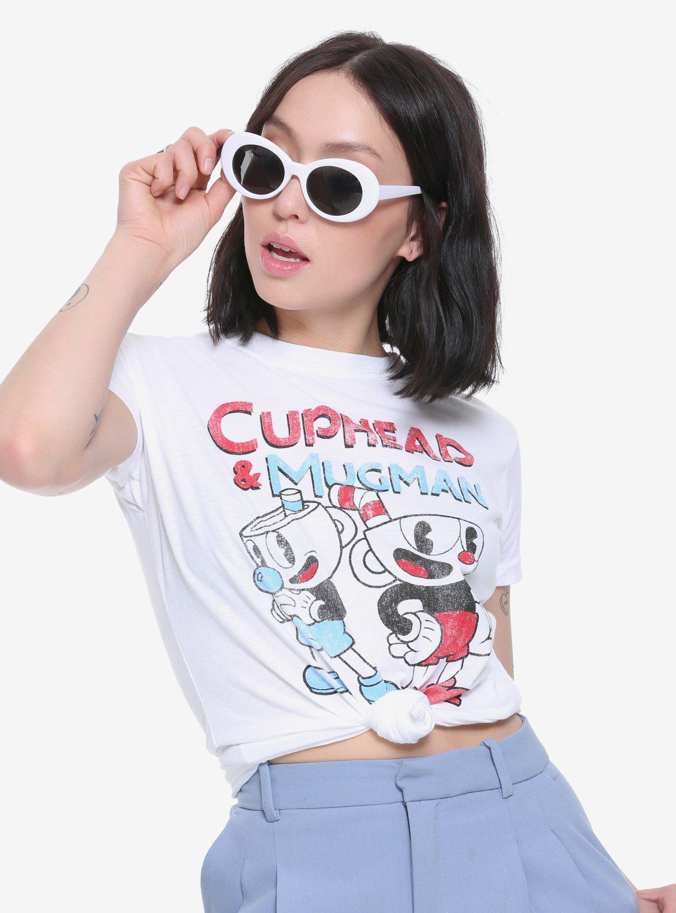 Cuphead Brothers Cuphead & Mugman Girls T-Shirt, MULTI, hi-res