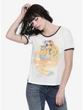 Disney Tangled Sketch Floral Girls Ringer T-Shirt, MULTI, hi-res