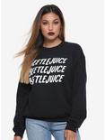 Beetlejuice Name Girls Sweatshirt, BLACK, hi-res