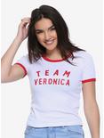 Archie Comics Betty & Veronica Team Veronica Womens Ringer Tee, RED, hi-res