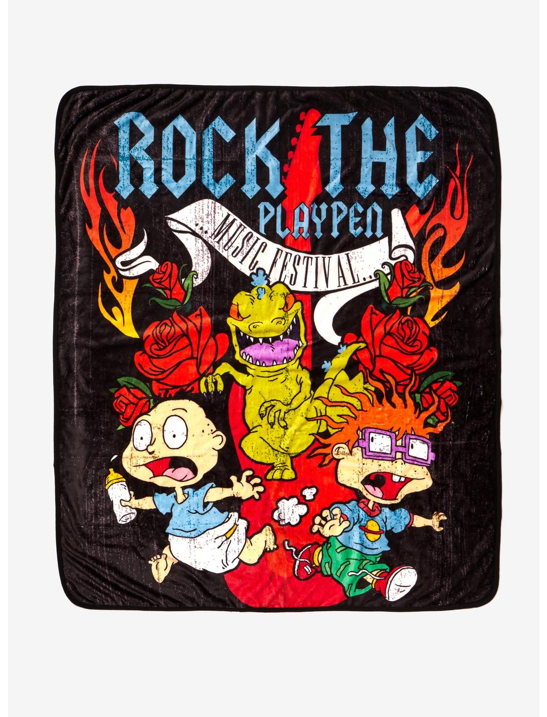 Rugrats Rock The Playpen Throw Blanket, , hi-res