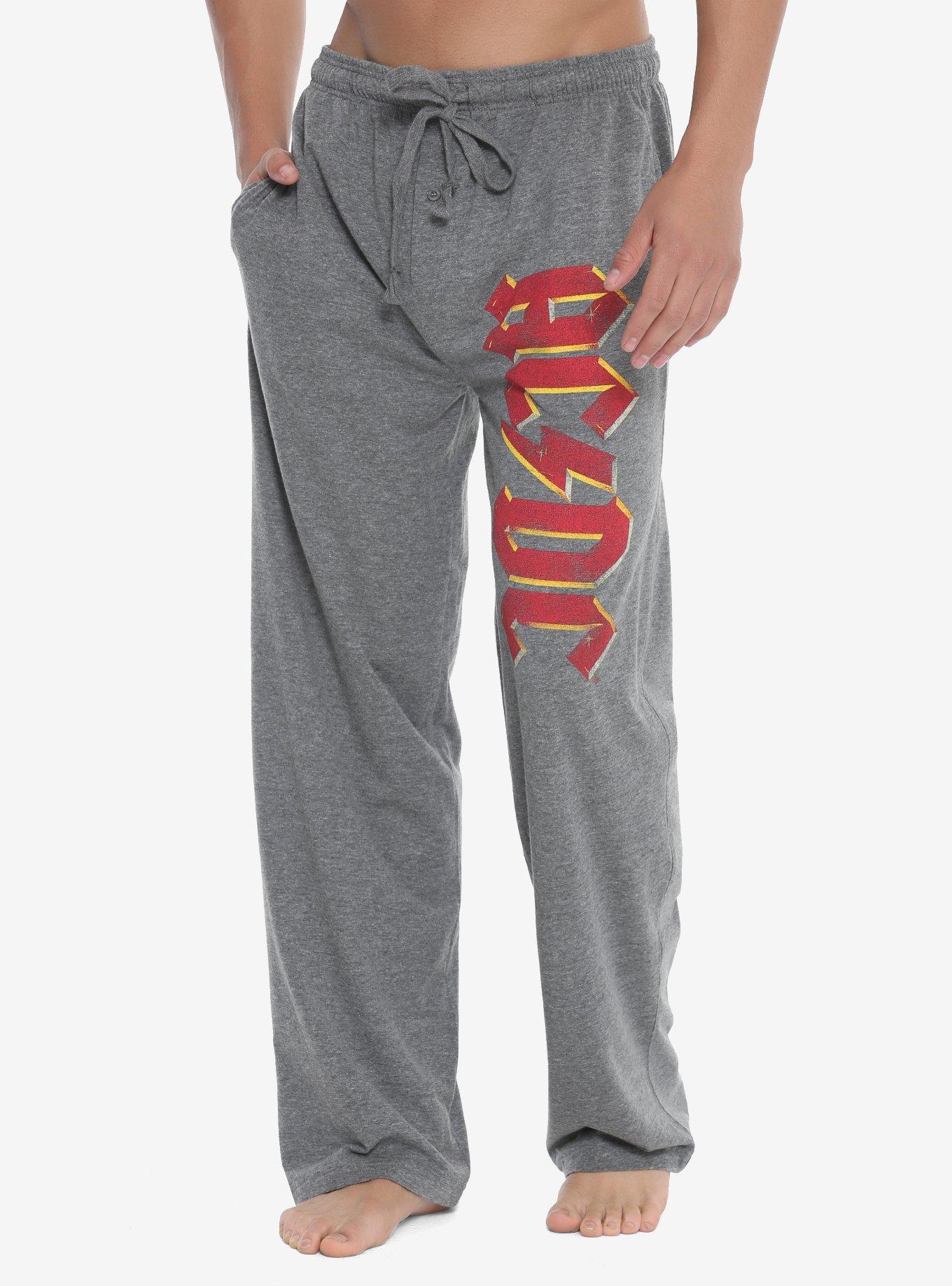 AC/DC Grey Guys Pajama Pants | Hot Topic