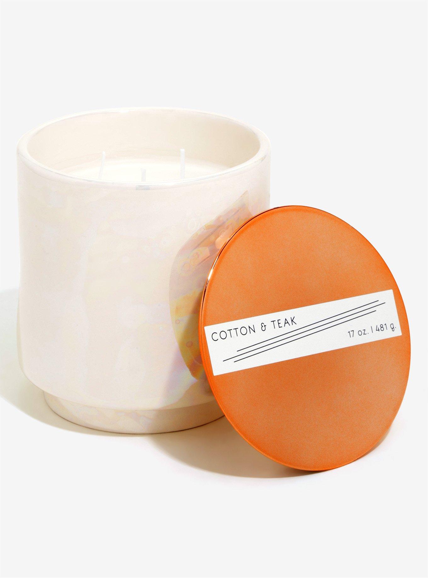 Paddywax Cotton And Teak 17 Oz. Candle, , hi-res
