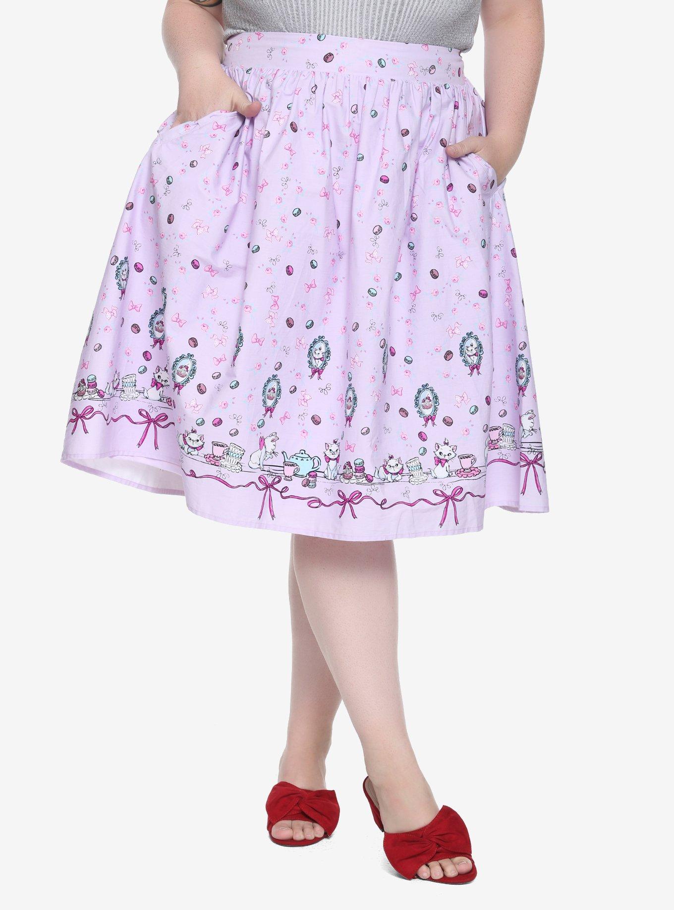 Disney The Aristocats Maria Retro Skirt Plus Size, LILAC, hi-res