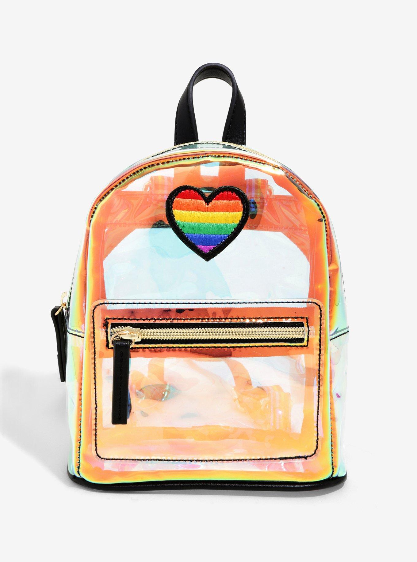 Pride Heart Iridescent Mini Backpack