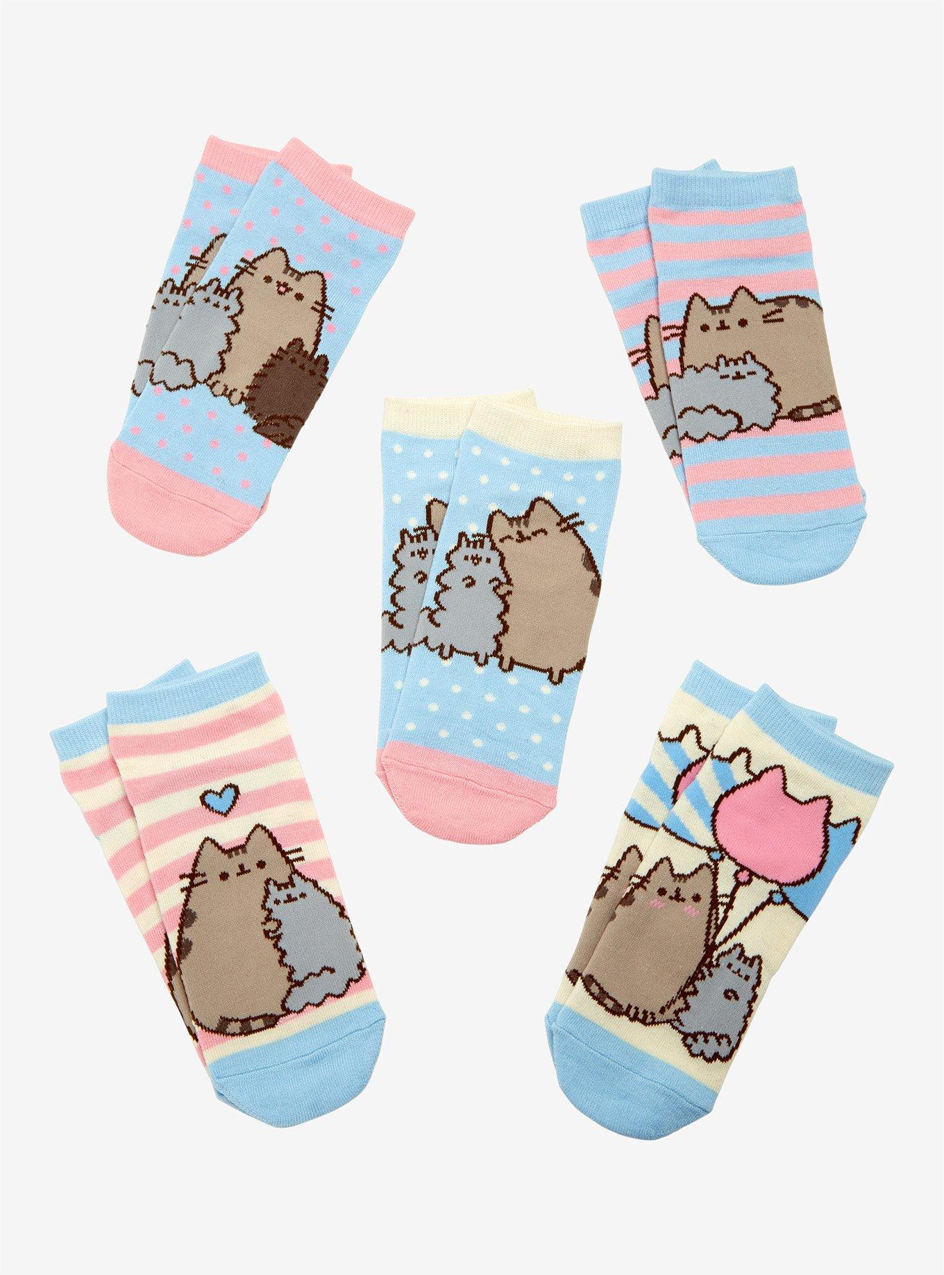 Pusheen Siblings No-Show Socks 5 Pair, , hi-res