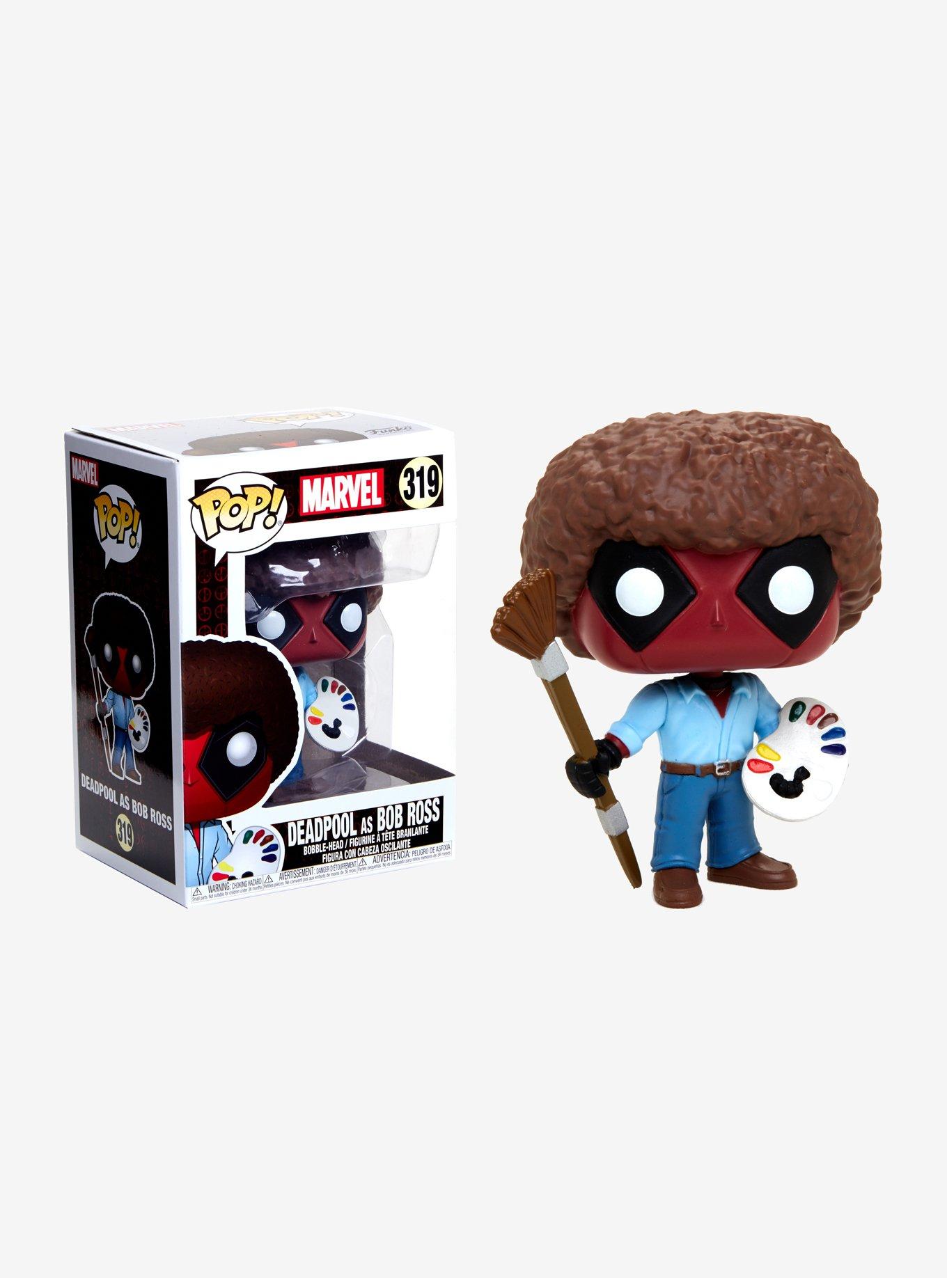 Funko Marvel Pop! Deadpool As Bob Ross Vinyl Figure