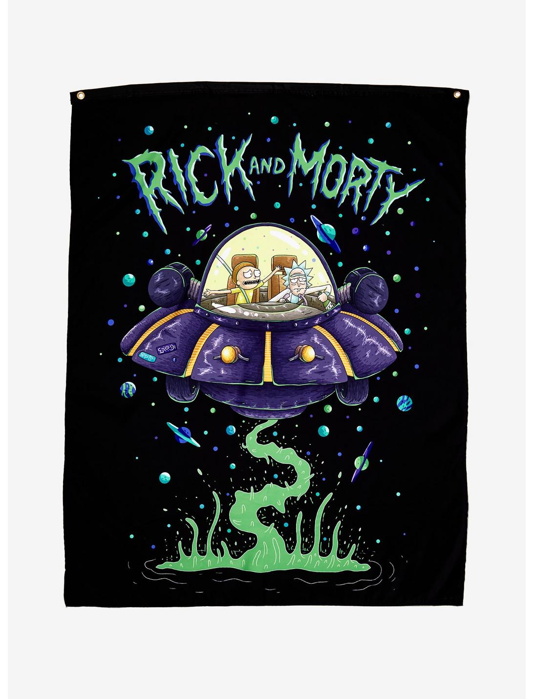 Rick And Morty Spaceship Wall Tapestry, , hi-res