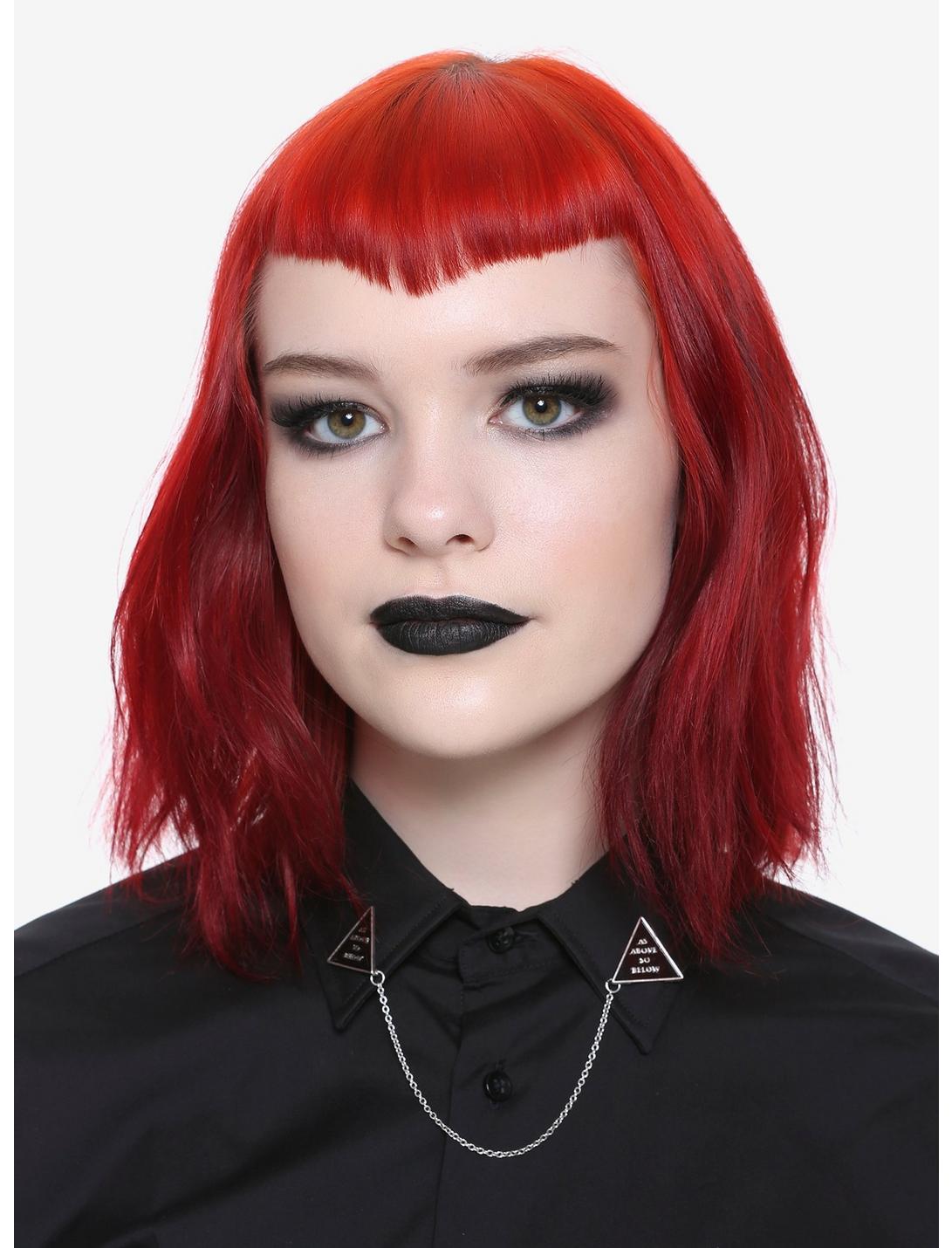 BlackCraft As Above Triangle Chain Collar Pins Hot Topic Exclusive, , hi-res