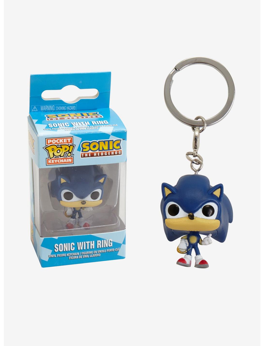 Funko Sonic The Hedgehog Pocket Pop! Sonic With Ring Key Chain, , hi-res