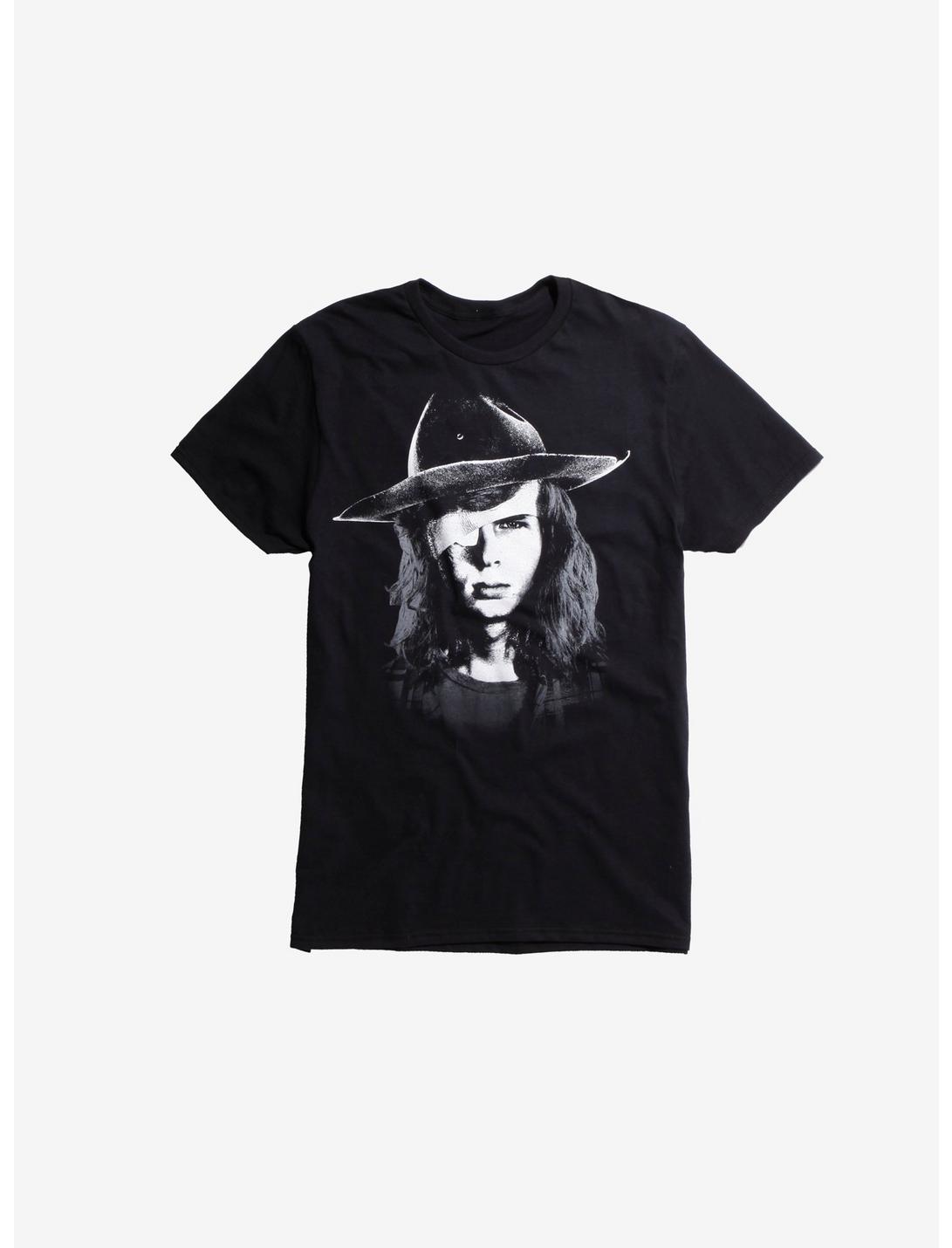 The Walking Dead Carl Grimes Black & White T-Shirt, BLACK, hi-res