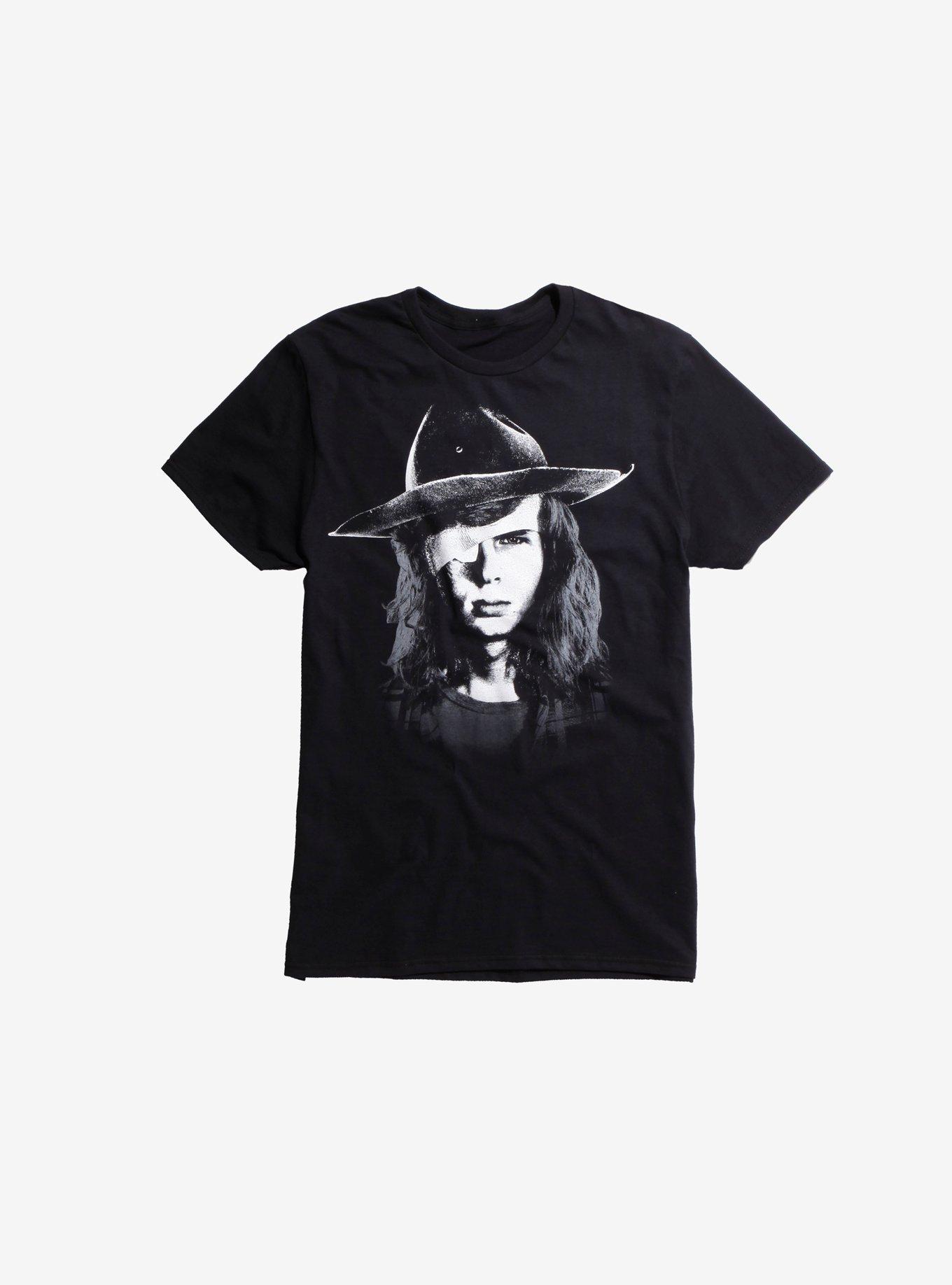 The Walking Dead Carl Grimes Black & White T-Shirt, BLACK, hi-res