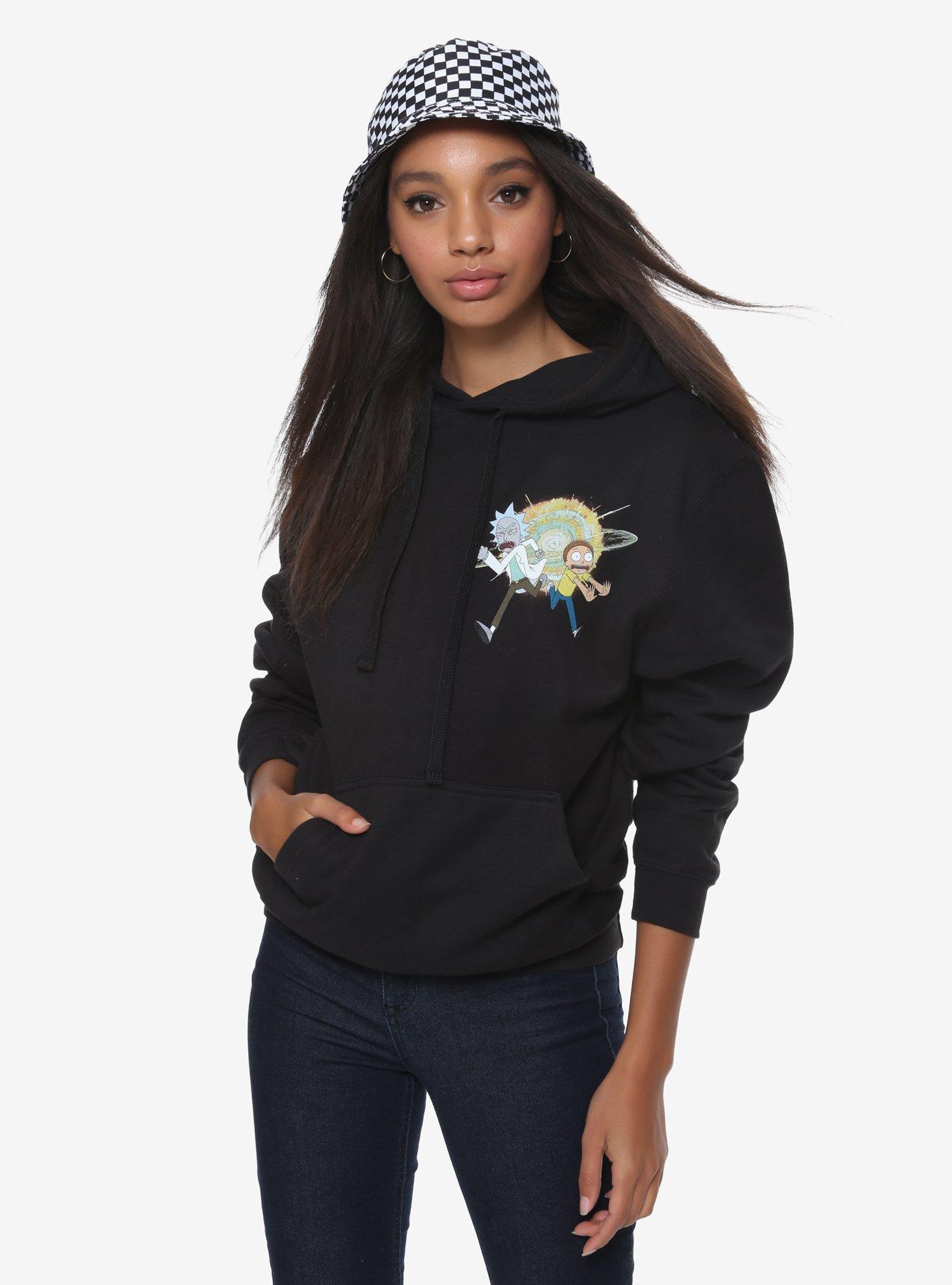 Rick And Morty Geez Rick Girls Hoodie, BLACK, hi-res