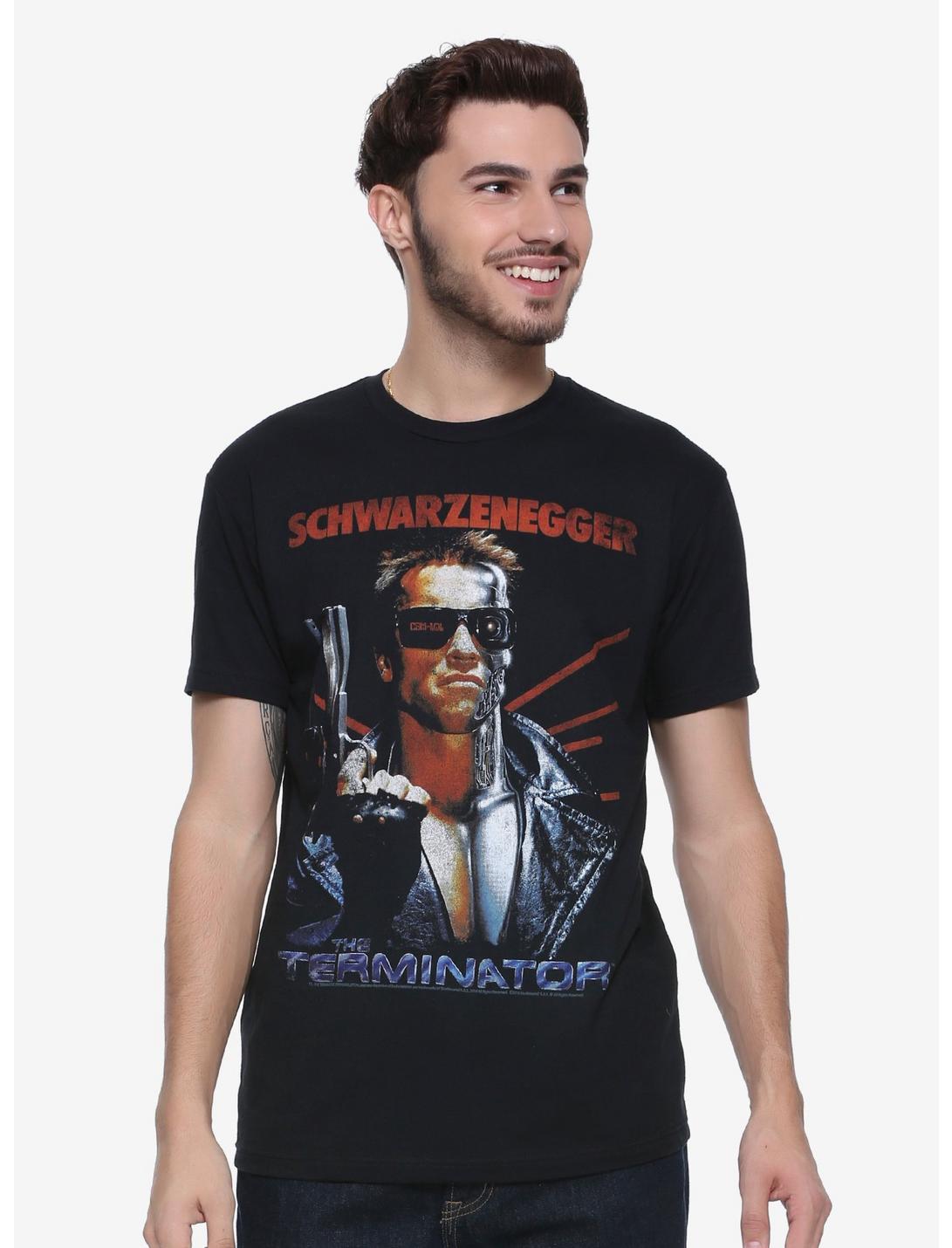 The Terminator Schwarzenegger Poster T-Shirt, BLACK, hi-res