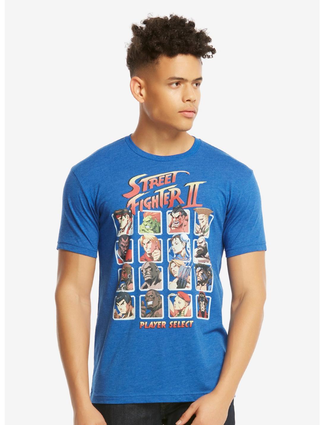 Street Fighter Player Select T-Shirt, BLUE, hi-res