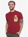 Disney Winnie The Pooh Hunny Pocket T-Shirt - BoxLunch Exclusive, BURGUNDY, hi-res