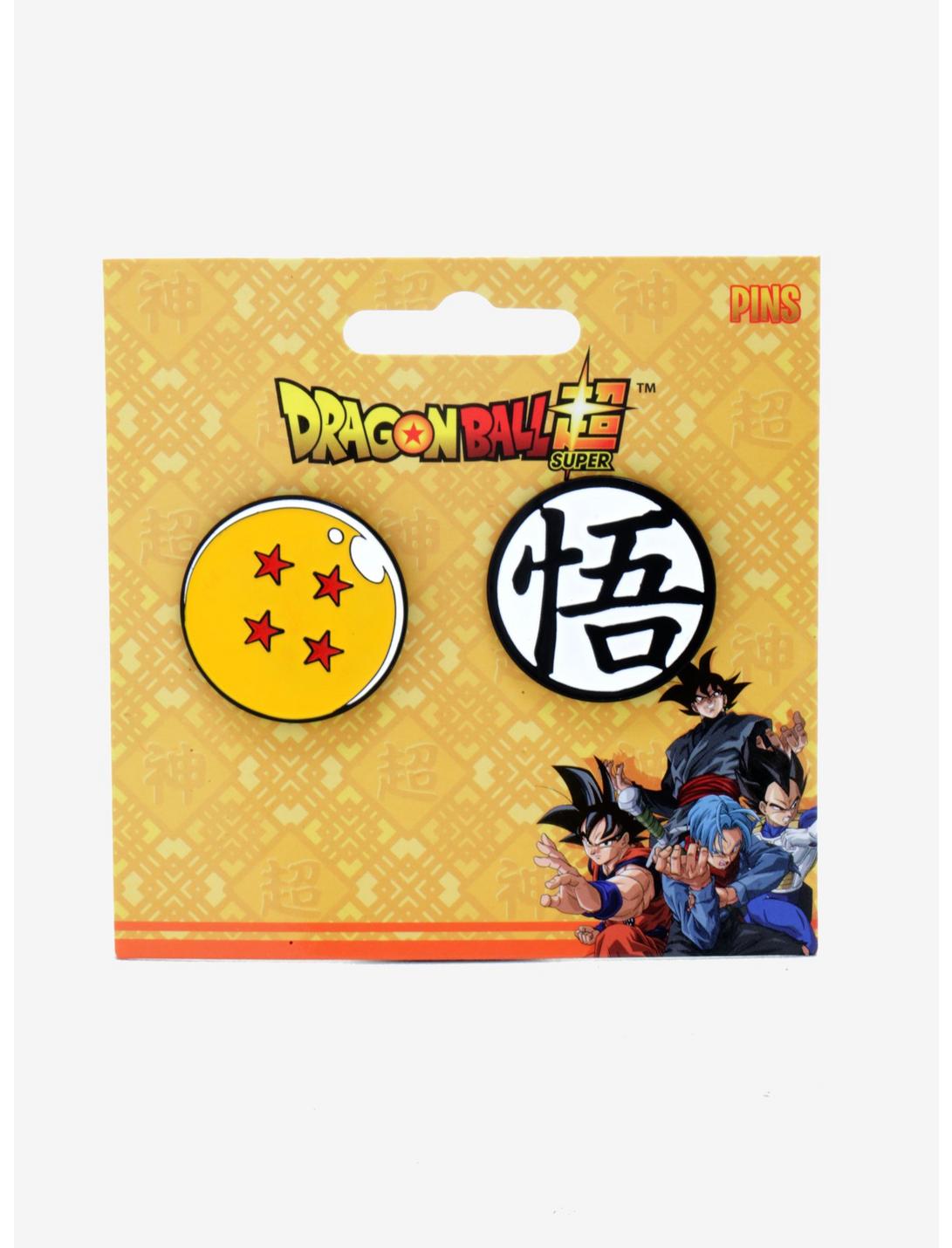 Dragon Ball Super Goku Symbol & Dragon Ball Enamel Pin Set, , hi-res