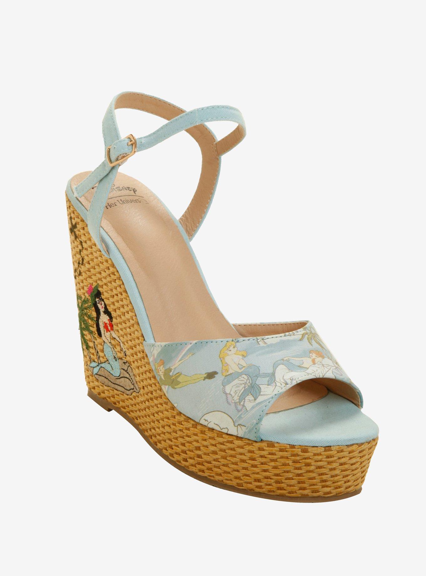 Disney Peter Pan Mermaid Lagoon Wedge Heels, MULTI, hi-res