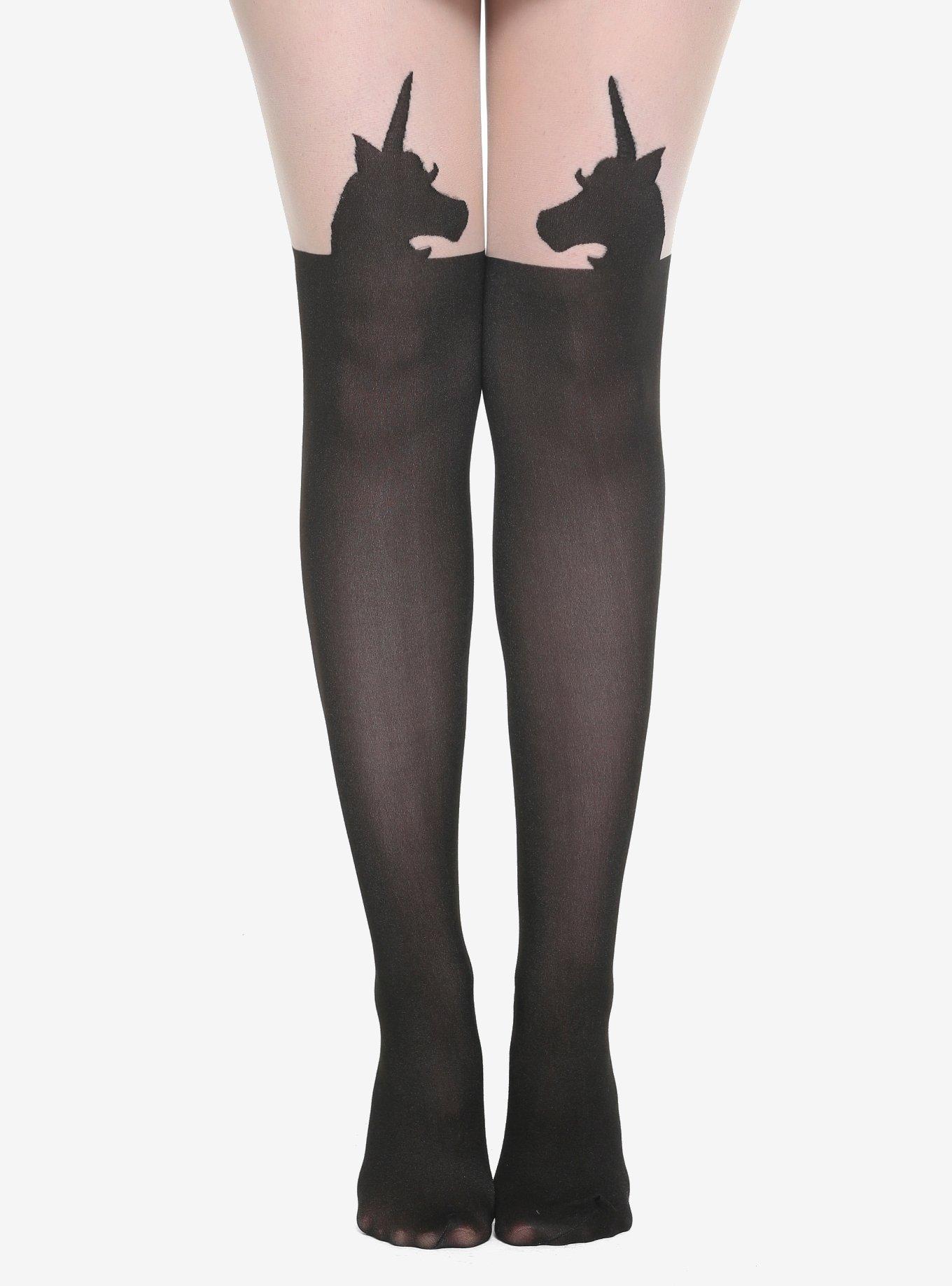 Blackheart Unicorn Faux Thigh High Tights, , hi-res view 1