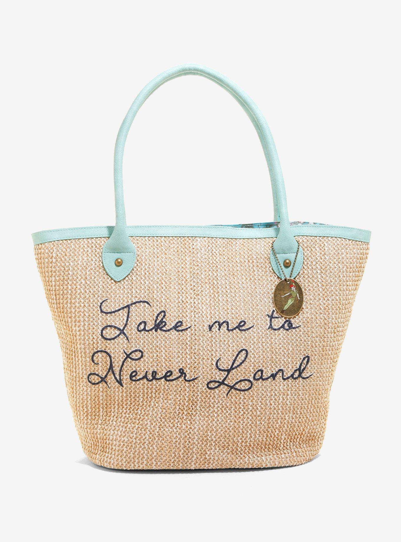 Disney Peter Pan Mermaid Lagoon Straw Tote Bag, , hi-res