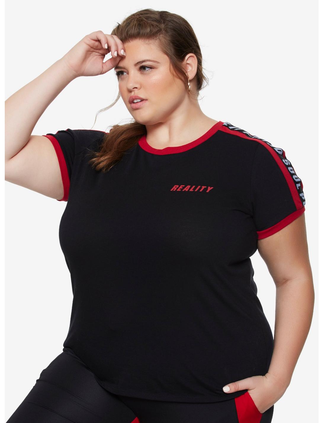 Marvel Avengers: Infinity War Reality Stone Ringer T-Shirt Plus Size, BLACK, hi-res