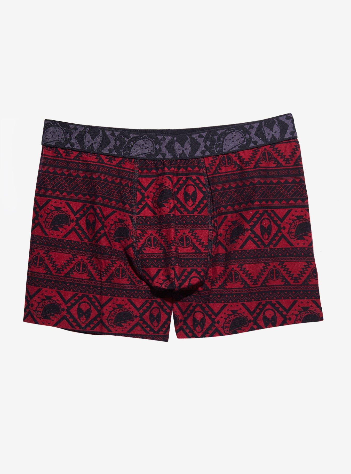 Marvel Deadpool Boxer Briefs - BoxLunch Exclusive, RED, hi-res