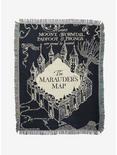 Harry Potter Marauder's Map Black Woven Tapestry Throw Blanket, , hi-res