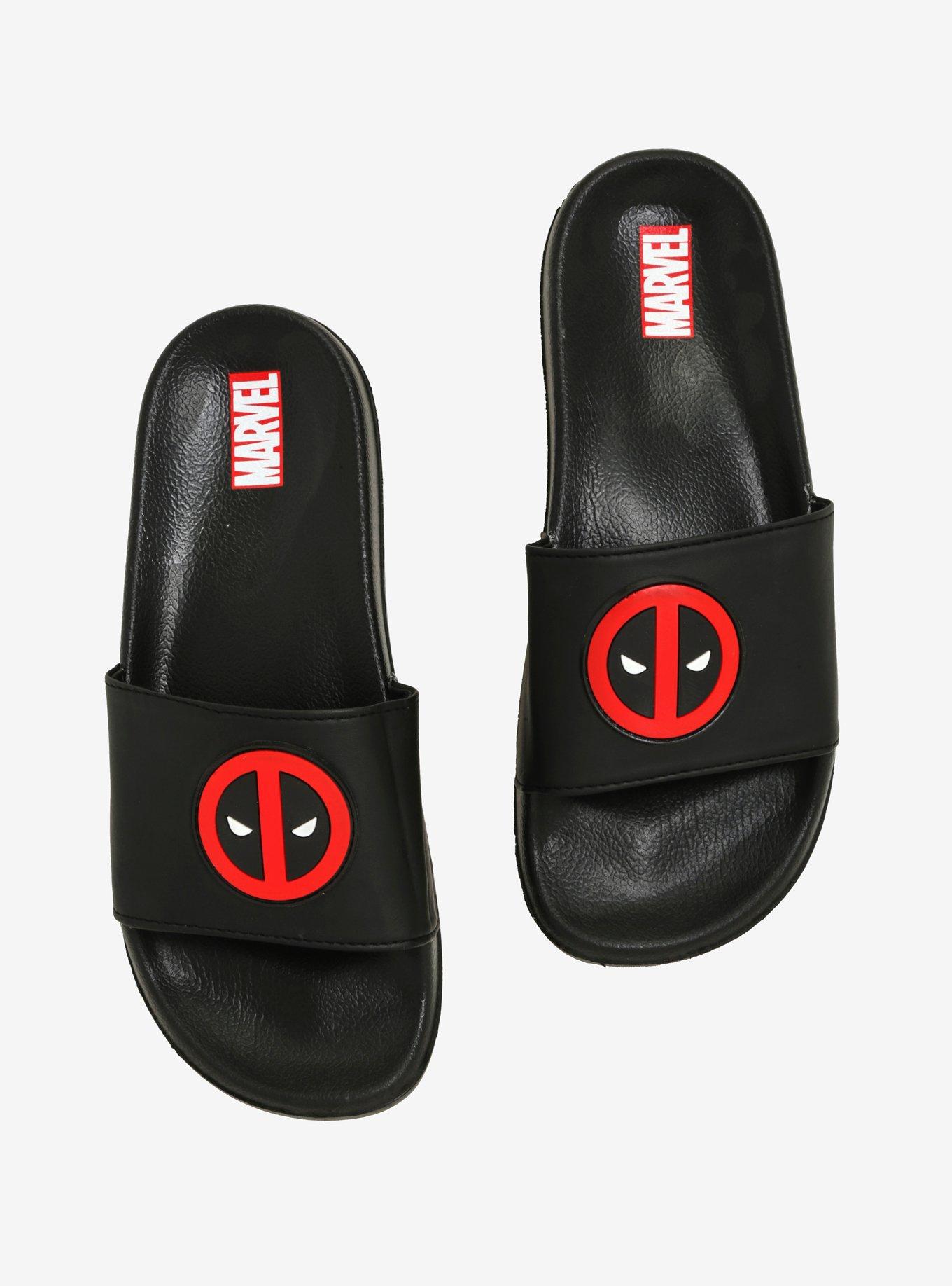 Marvel Deadpool Slide Sandals, BLACK, hi-res