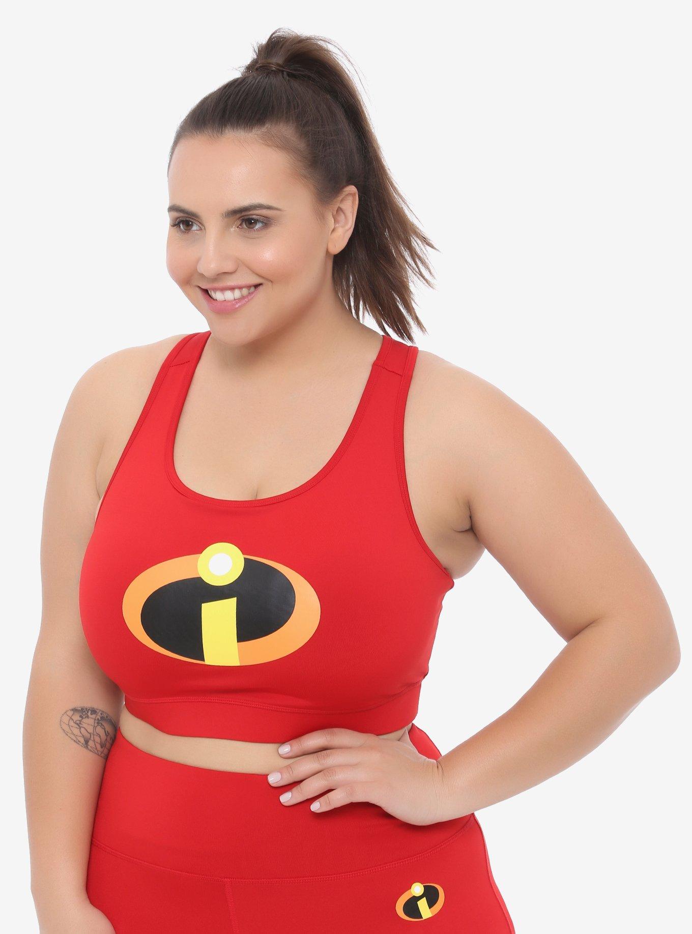 Disney Pixar The Incredibles Low-Impact Sports Bra Plus Size, MULTI, hi-res