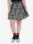 Tripp Black & White Star Print Suspender Skirt Plus Size, BLACK, hi-res